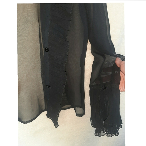 Bandolera black mesh blouse vintage - Picture 13 of 15